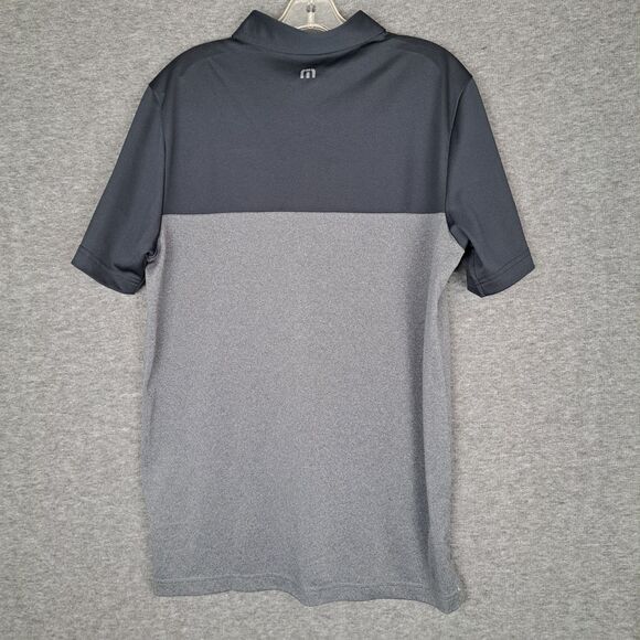 Travis Mathew Polo Shirt Mens XL Black Gray Golf Pima Cotton Blend Short Sleeve - Picture 2 of 12